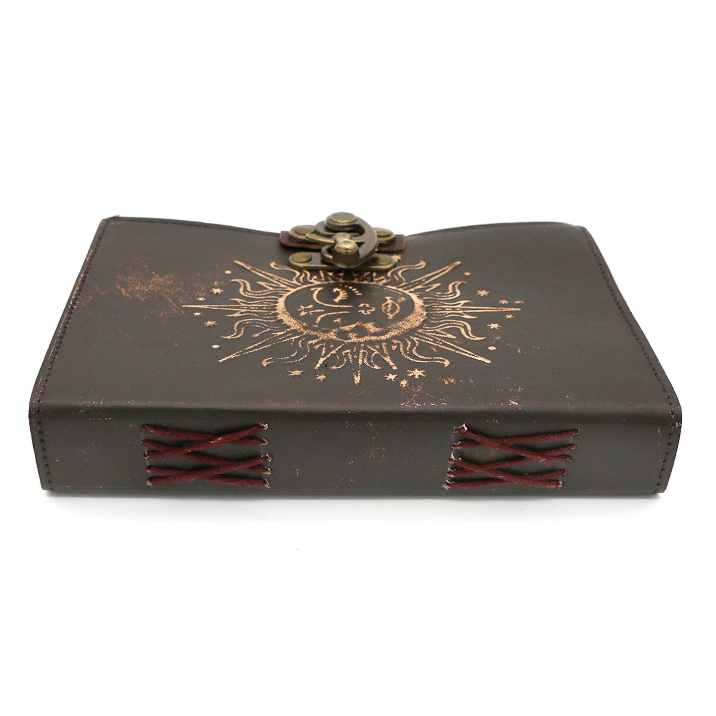 Blank Leather Journal - Embossed Sun & Moon (5 x 7 in.)