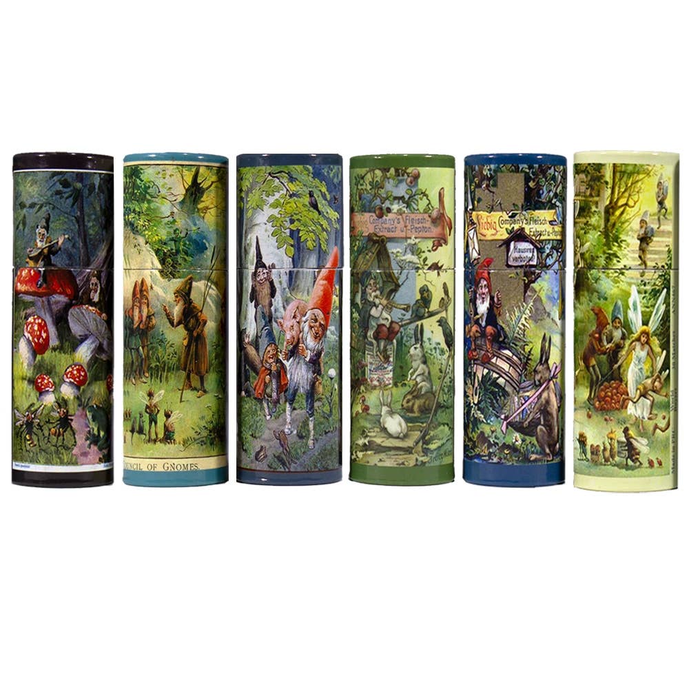 ANN467 - Vintage Woodland Gnomes Matchtube Sml
