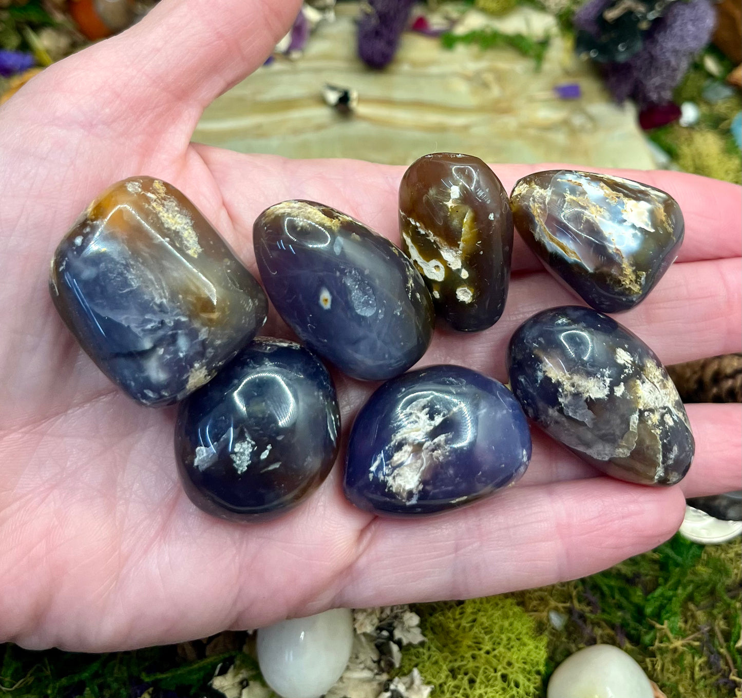 Purple Chalcedony Tumbled Stones