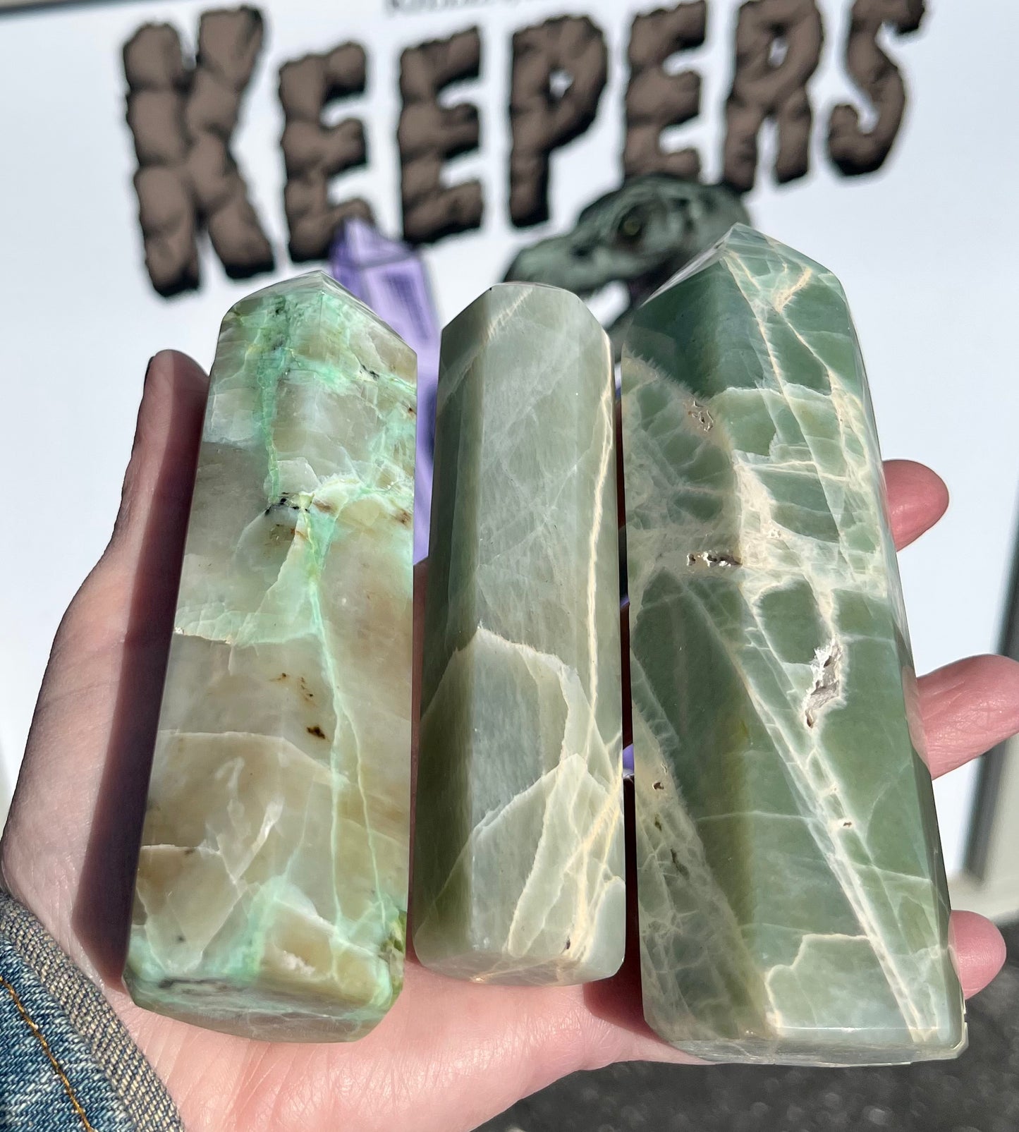 Green Moonstone or Garnierite Tower