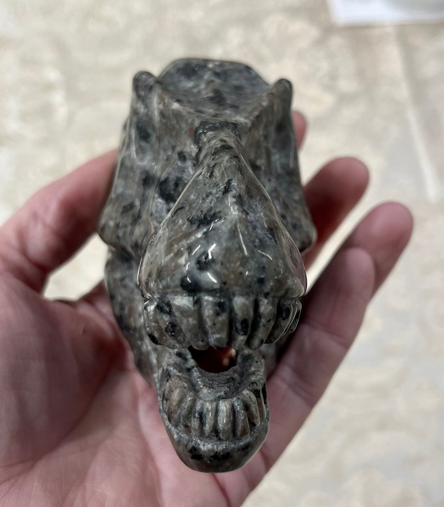 Yooperlite T-Rex UV Reactive Dinosaur Head