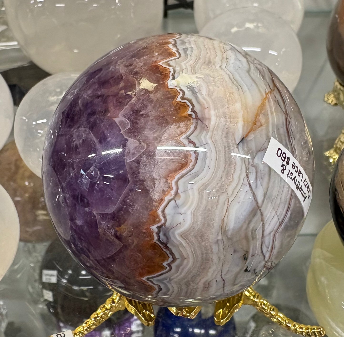 Amethyst Agate Crazy Lace Sphere
