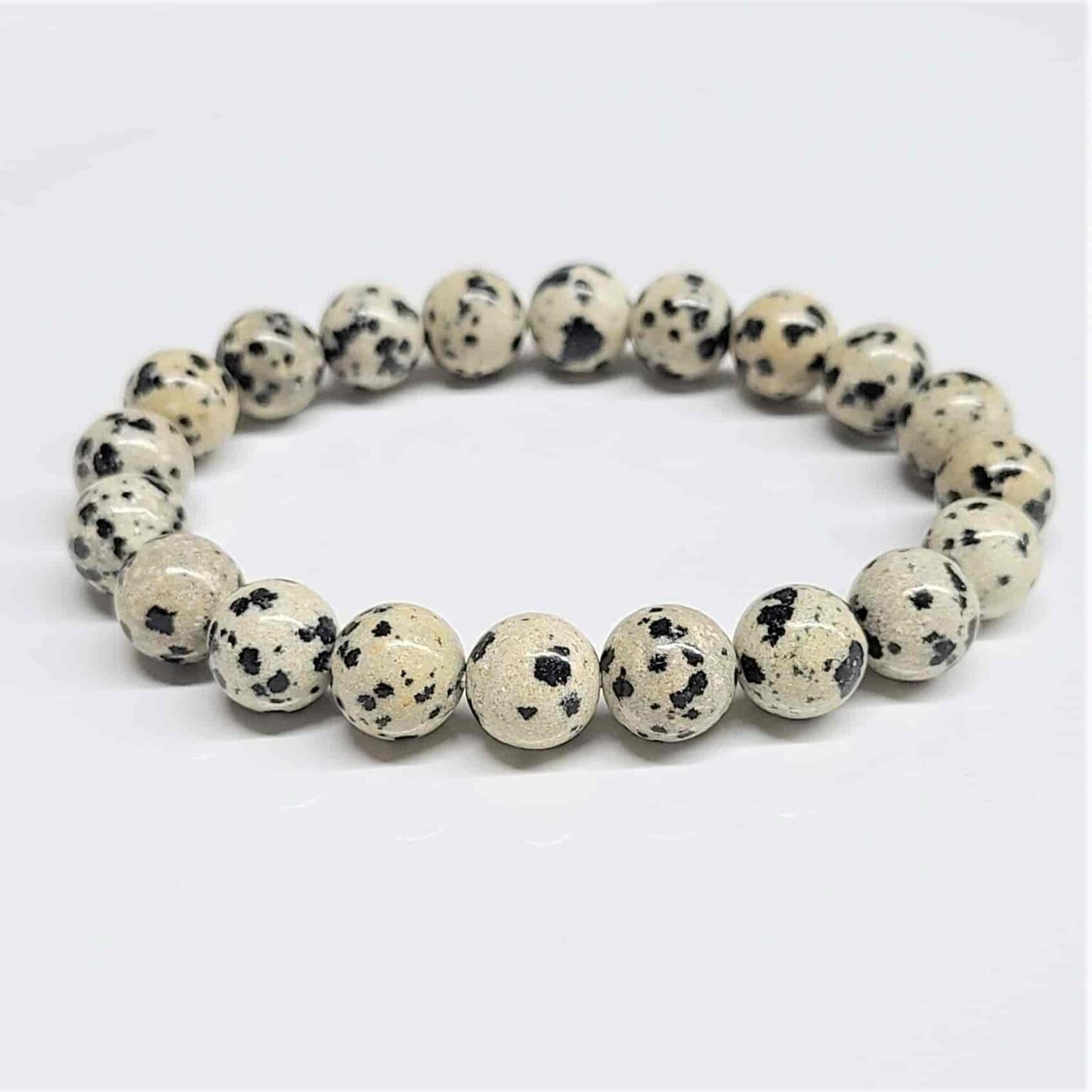Dalmatian Jasper 8mm Bead Bracelet