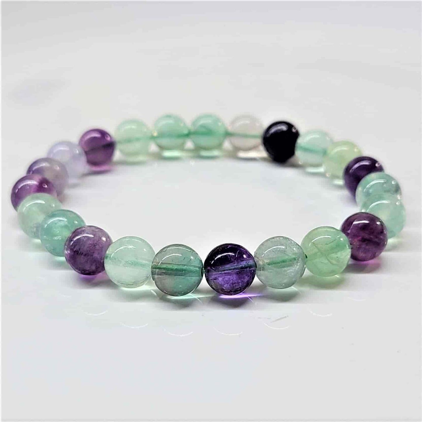 Fluorite 8mm Bead Bracelet