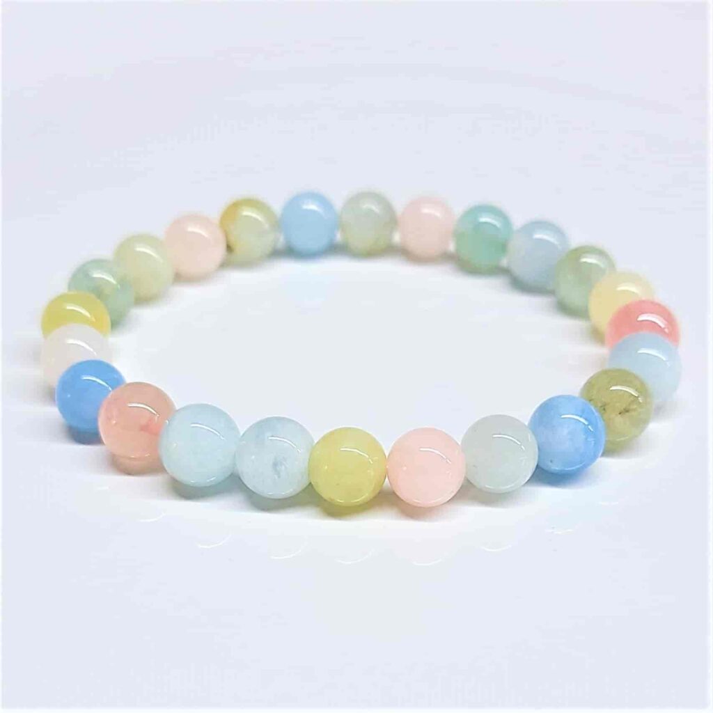 Morganite 8mm Bead Bracelet