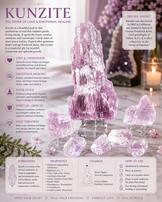 Kunzite Polished Tumbled Stones