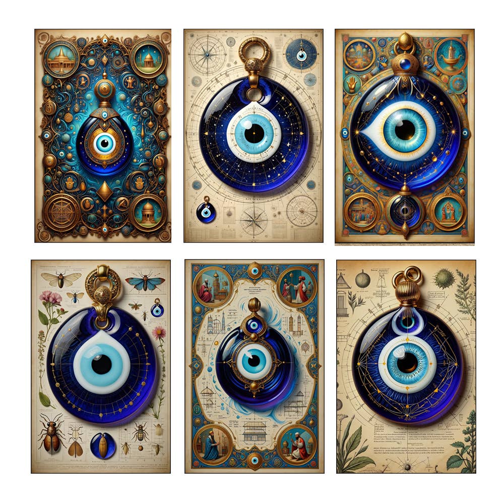 ANN521 - Celestial Evil Eye Matchbox Mini Matchboxes