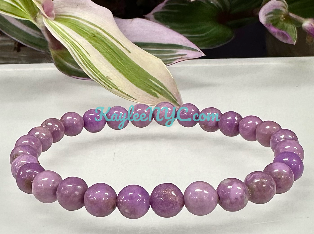 6mm Natural Phosphosiderite Crystal Healing Stretch Bracelet