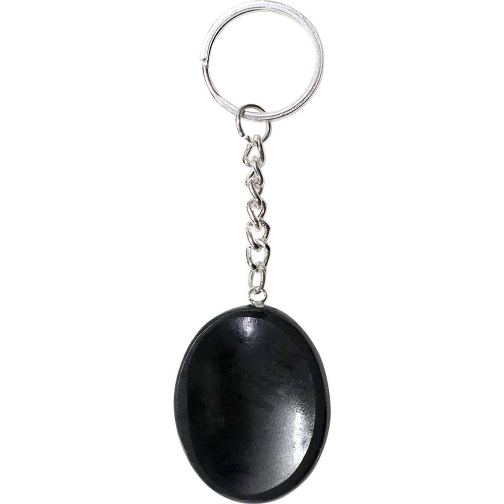 Worry Stone Key Chain - Black Tourmaline (Each)