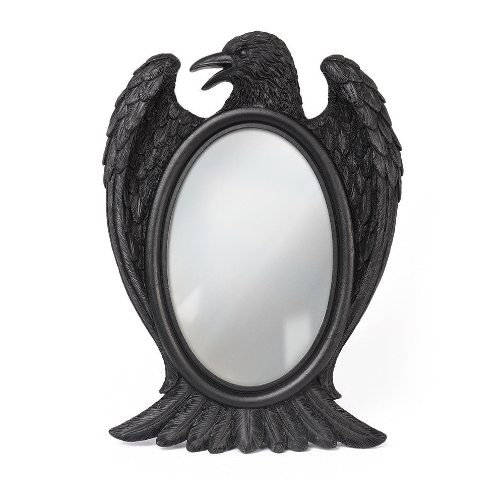 Black Raven Free Standing Mirror