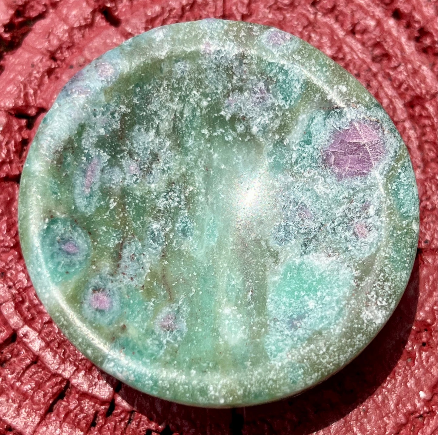 Ruby in Fuchite Bowl or Trinket Dish