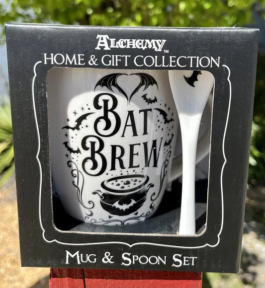 Alchemy of England Mug and Spoon Set - Bat, Dragon, Heart