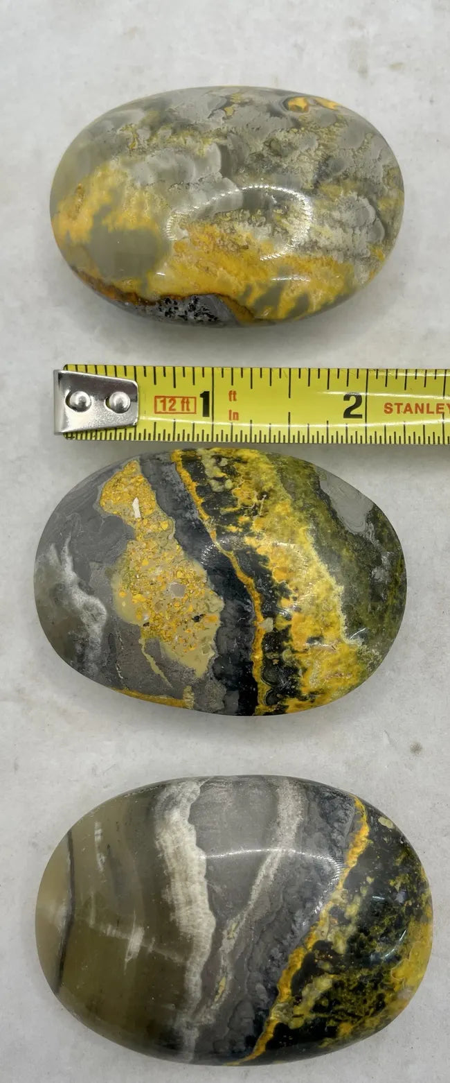 Bumblebee Jasper Palm Stone