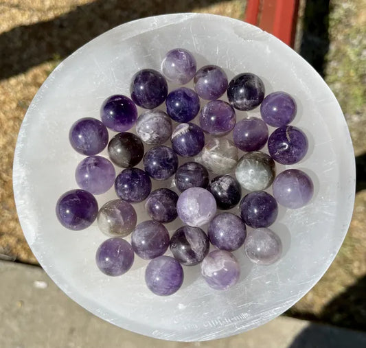 Chevron Amethyst Spheres - Small