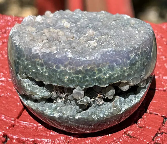 Grape Agate Half Sphere - Polished & Raw