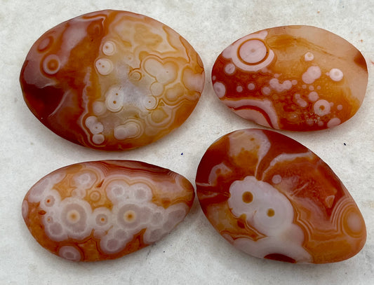 Birds Eye Rhyolite Palm Stone