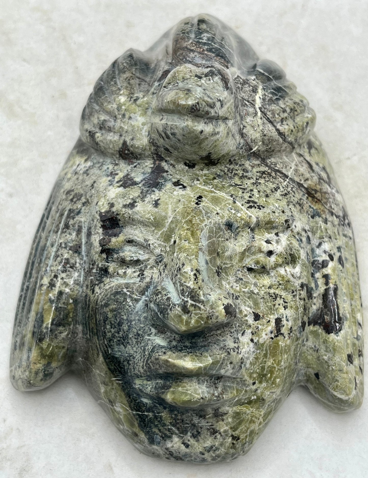 Soapstone Aztec Carved Mask