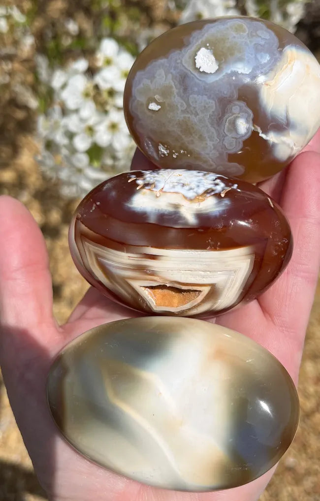 Orca Agate Palm Stone