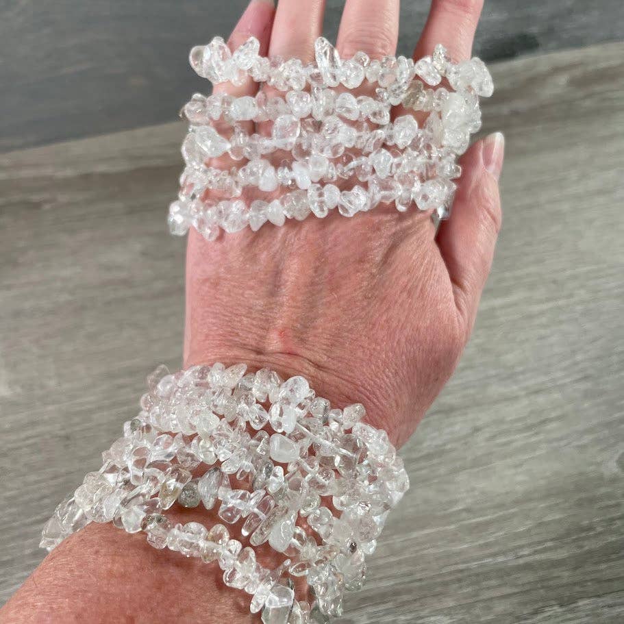 Gemstone Chip Bracelets – Common Crystals in Bulk Wholesale: Moss Agate