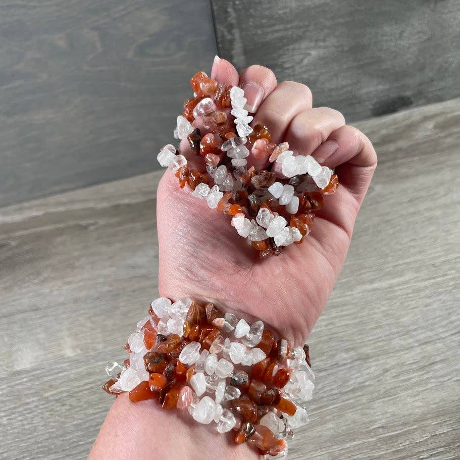 Multi-Stone Gemstone Chip Bracelets –  Wholesale Crystals: Rose Quartz Amethyst