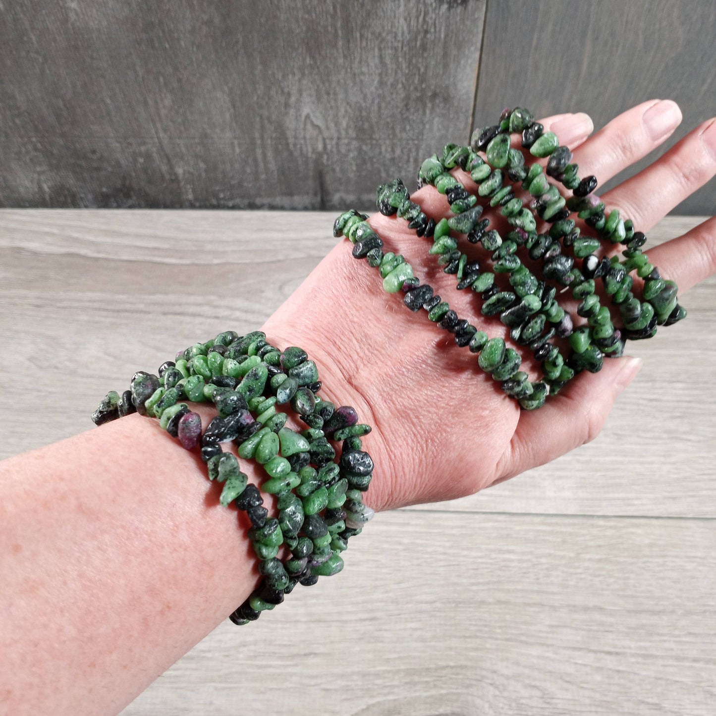 Gemstone Chip Bracelets – Premium Stones Crystal Jewelry: Smoky Quartz