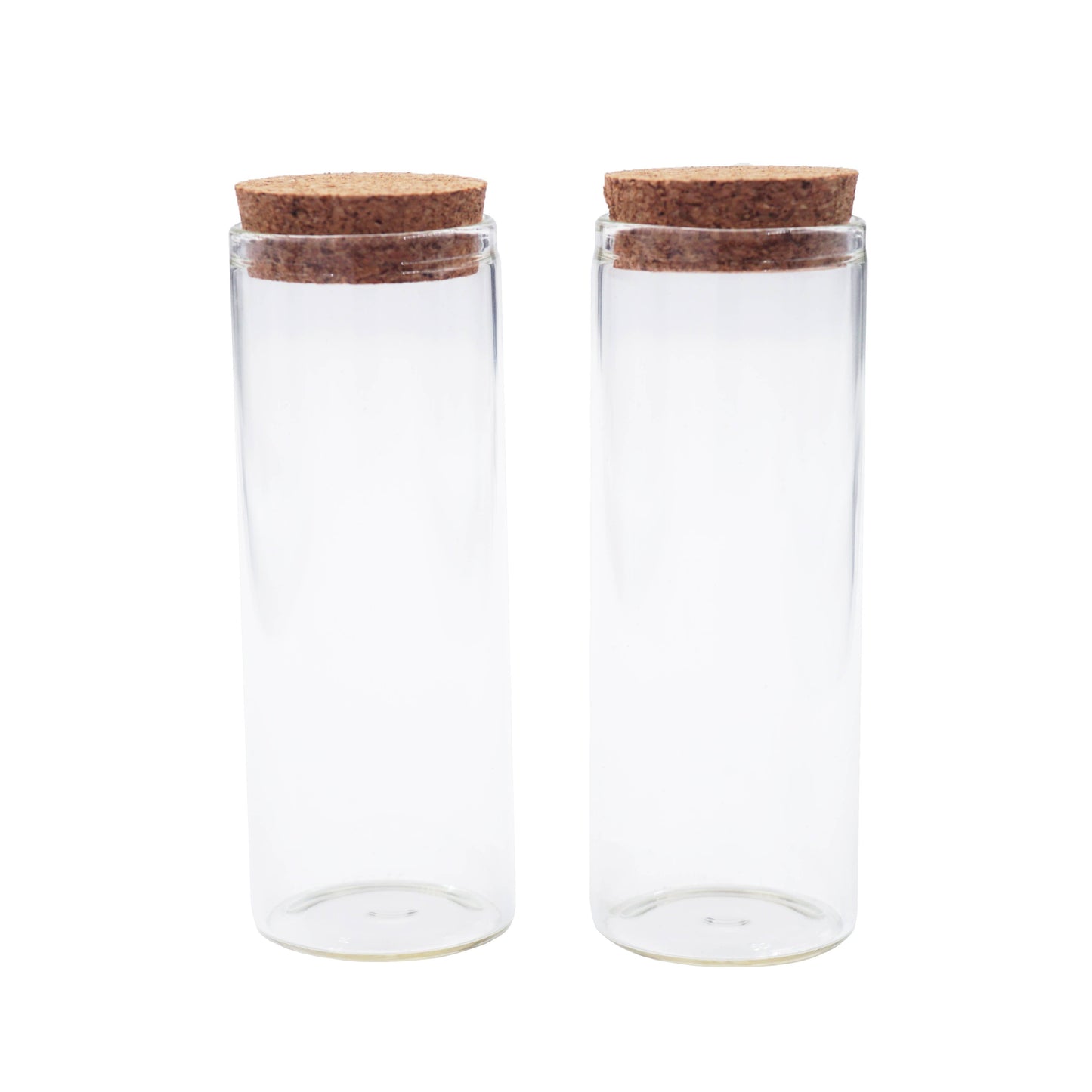 Small Glass Bottle w/ Cork Cap: BO-008 2cm x 4.5-7.5cm (4-ct)