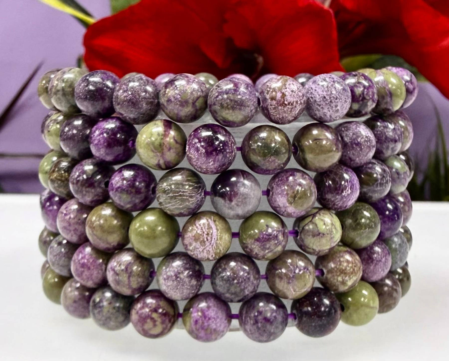 Natural Atlantisite 8mm Crystal Healing Stretch Bracelets
