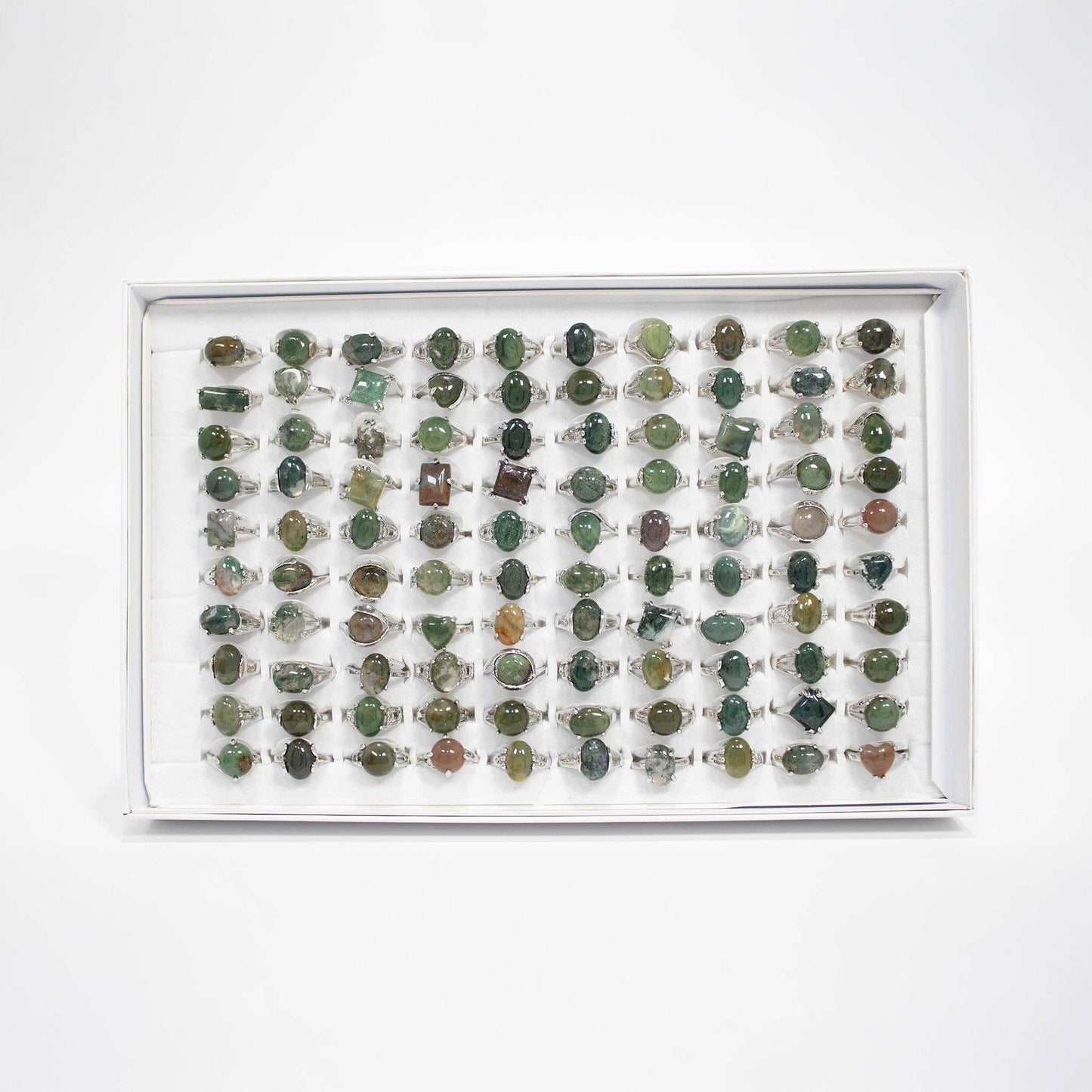 Gemstone Rings Assortment – 100 or 50 Mixed Stone Rings: Assorted Lg 50