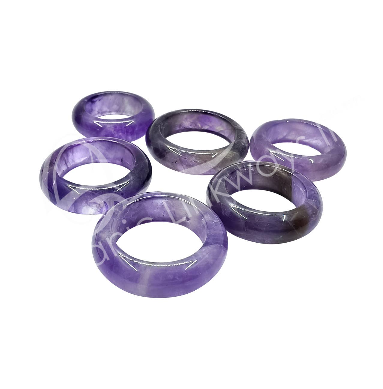 (PK 12)RING - AMETHYST, CHEVRON (PK 12) SIZES 6-10