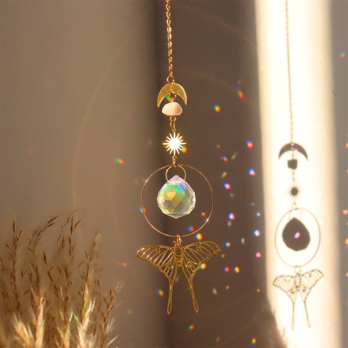 3+ Metal Butterfly Crystal Suncatch Hangings DPH1926: C1