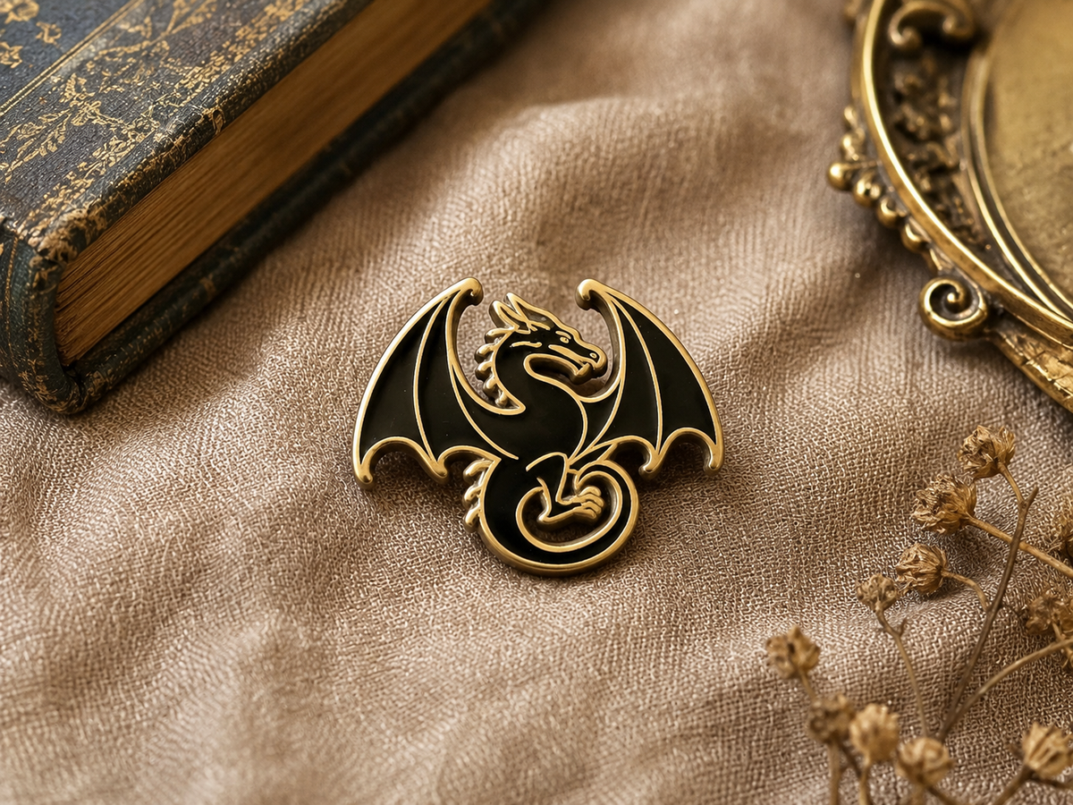 Bronze Circle Dragon Pin