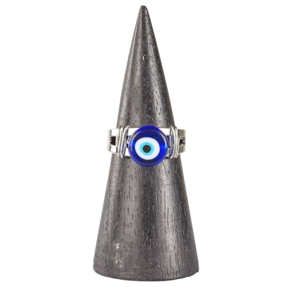 Evil Eye Adjustable Ring - Symbol of Protection