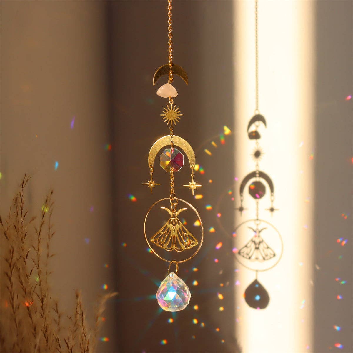 3+ Metal Butterfly Crystal Suncatch Hangings DPH1926: C1