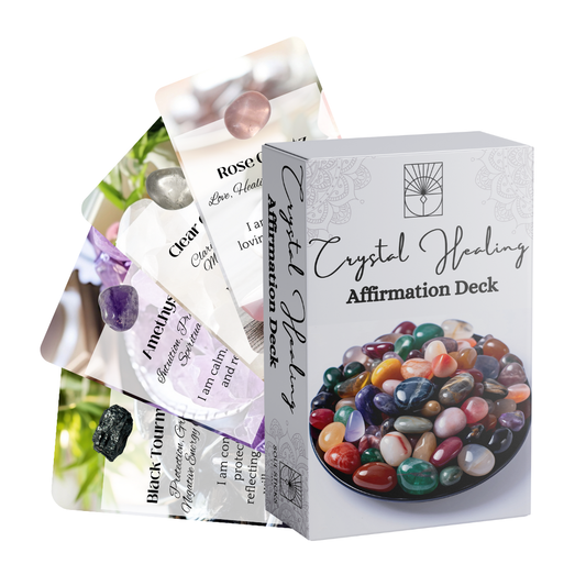 Affirmations Card Deck - Crystal Healing | 5.5" x 3.5"