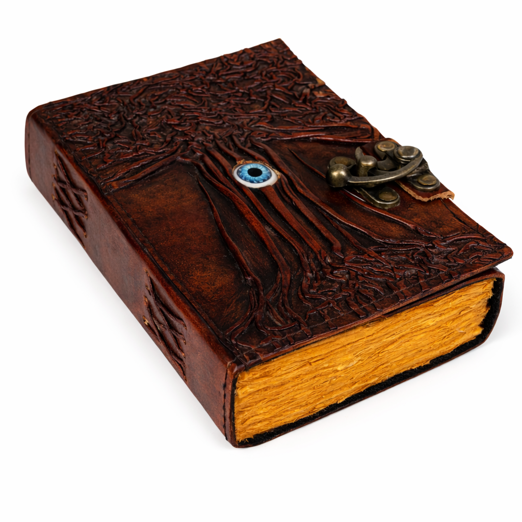 Leather Embossed Journal - Evil Eye Tree (5 x 7 in.)