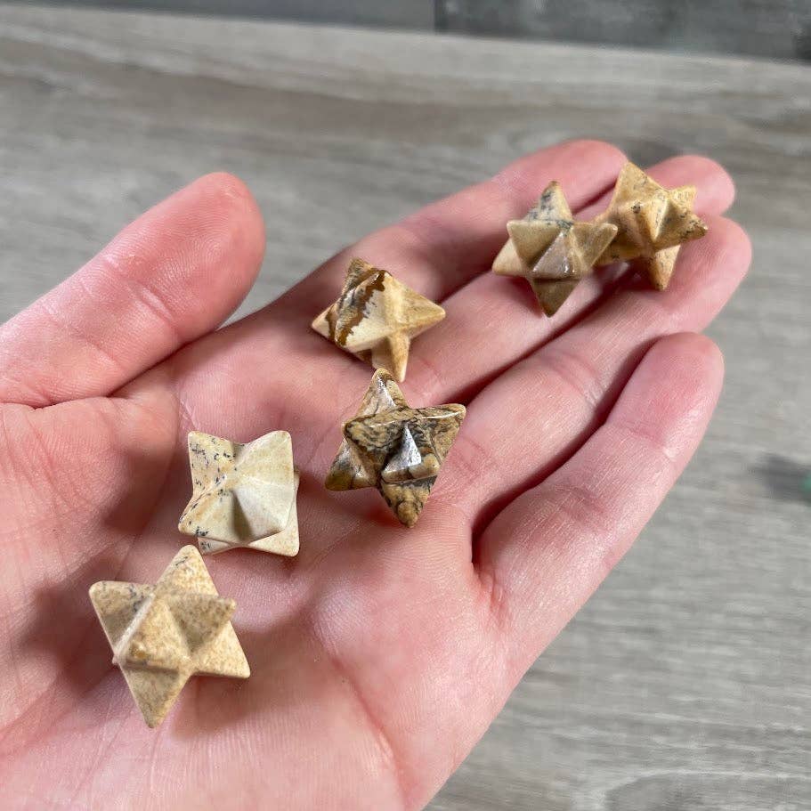 Gemstone Merkaba Star Sacred Geometry Crystal – 1/2 Inch: Obsidian