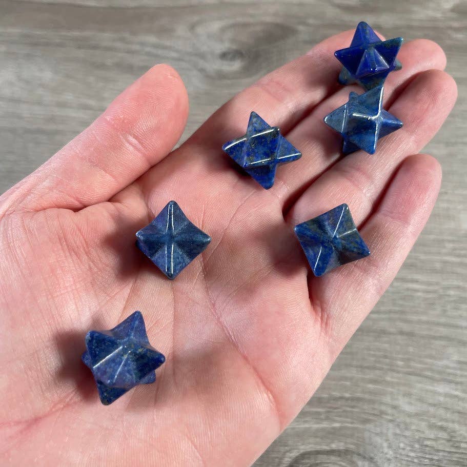 Gemstone Merkaba Star Sacred Geometry Crystal – 1/2 Inch: Obsidian