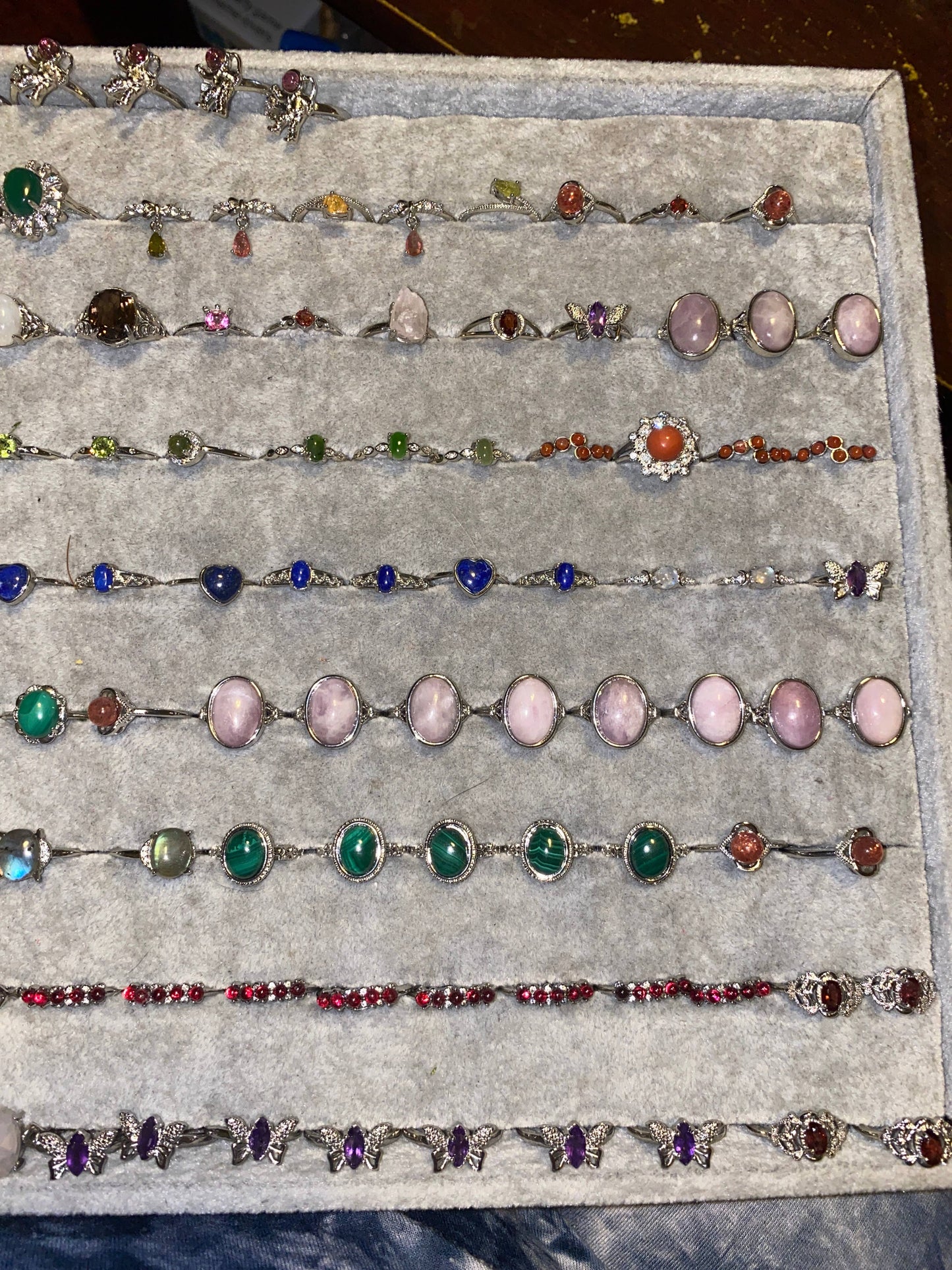Silver Plated Adjustable Rings Assorted Rings Bulk Lot