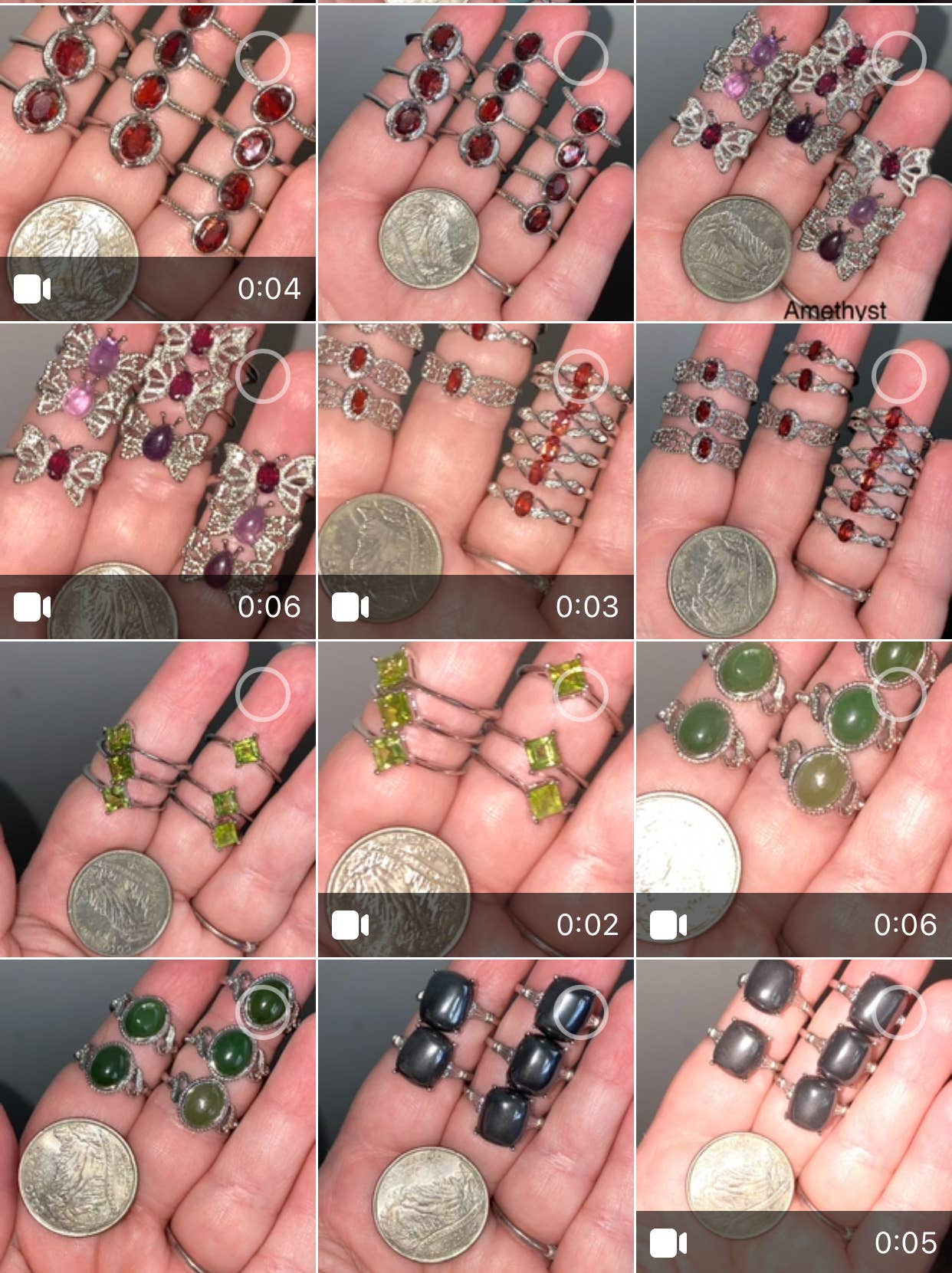 Silver Plated Adjustable Rings Assorted Rings Bulk Lot