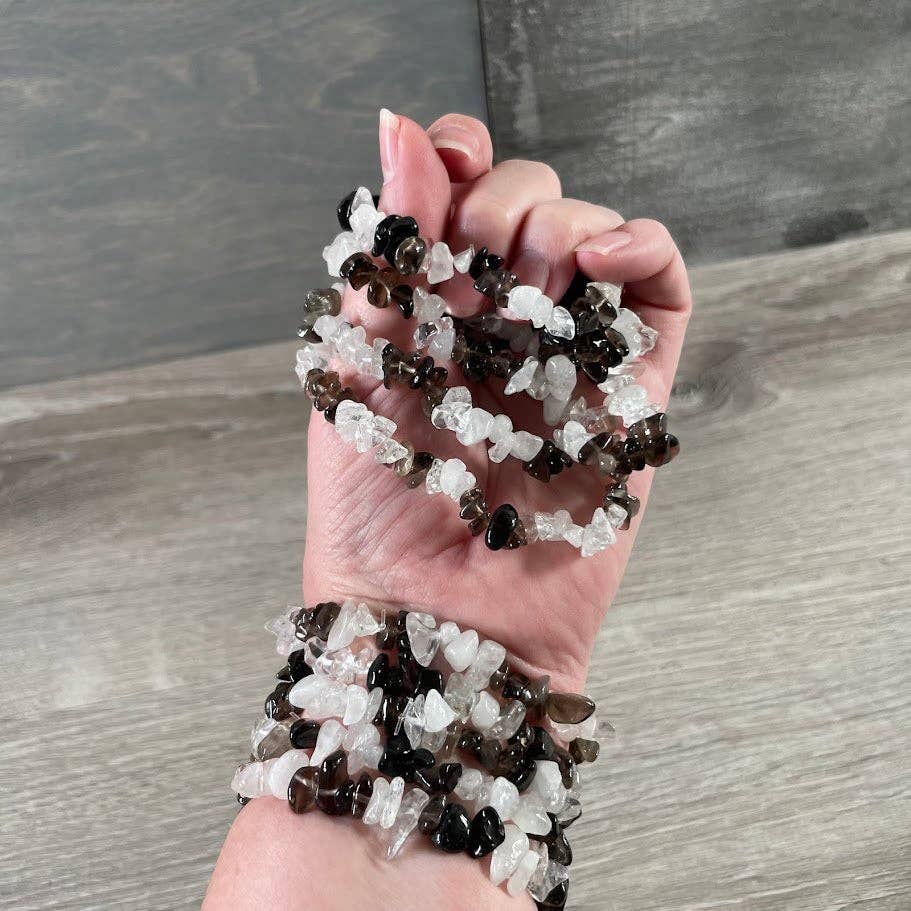 Multi-Stone Gemstone Chip Bracelets –  Wholesale Crystals: Chakra red jasper orange aventurine tiger eye aventurine lapis lazuli amethyst quartz