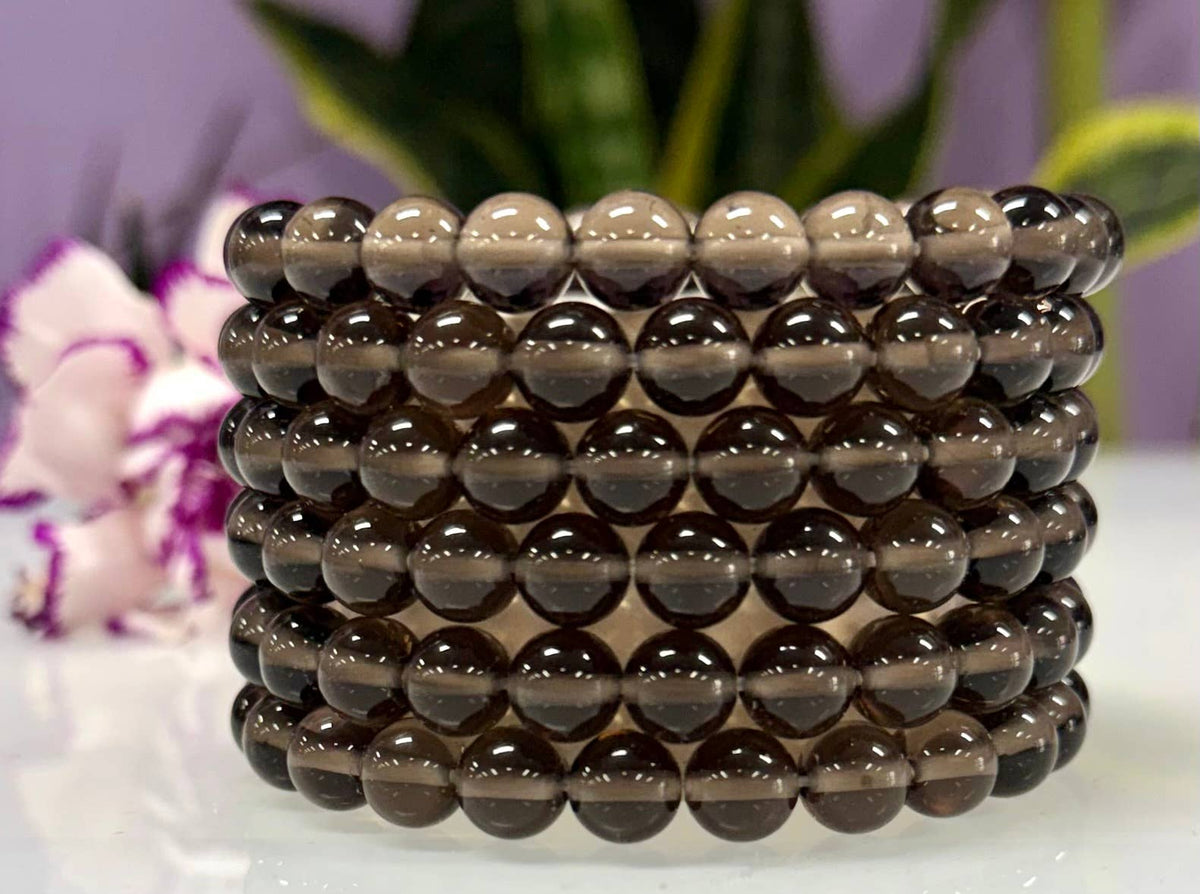 Natural Ice Obsidian 8mm Crystal Healing Stretch Bracelet
