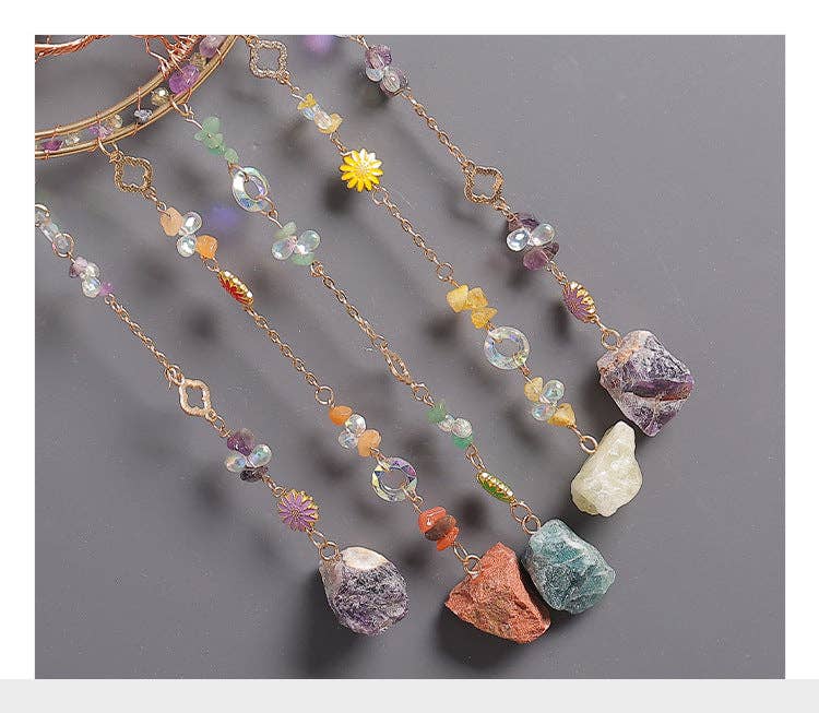 Simple Tree of Life Crystal Hanging Suncatcher 8ZA7HLS06: Colorful