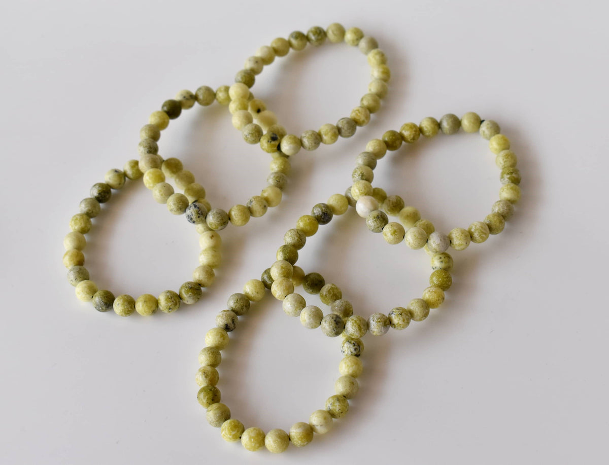 Healing Bracelet | Serpentine | Gemstone Beaded Bracelet: 8mm