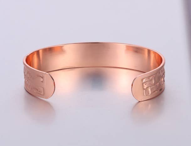 BF 10 Copper irregular hammered Copper Bracelet