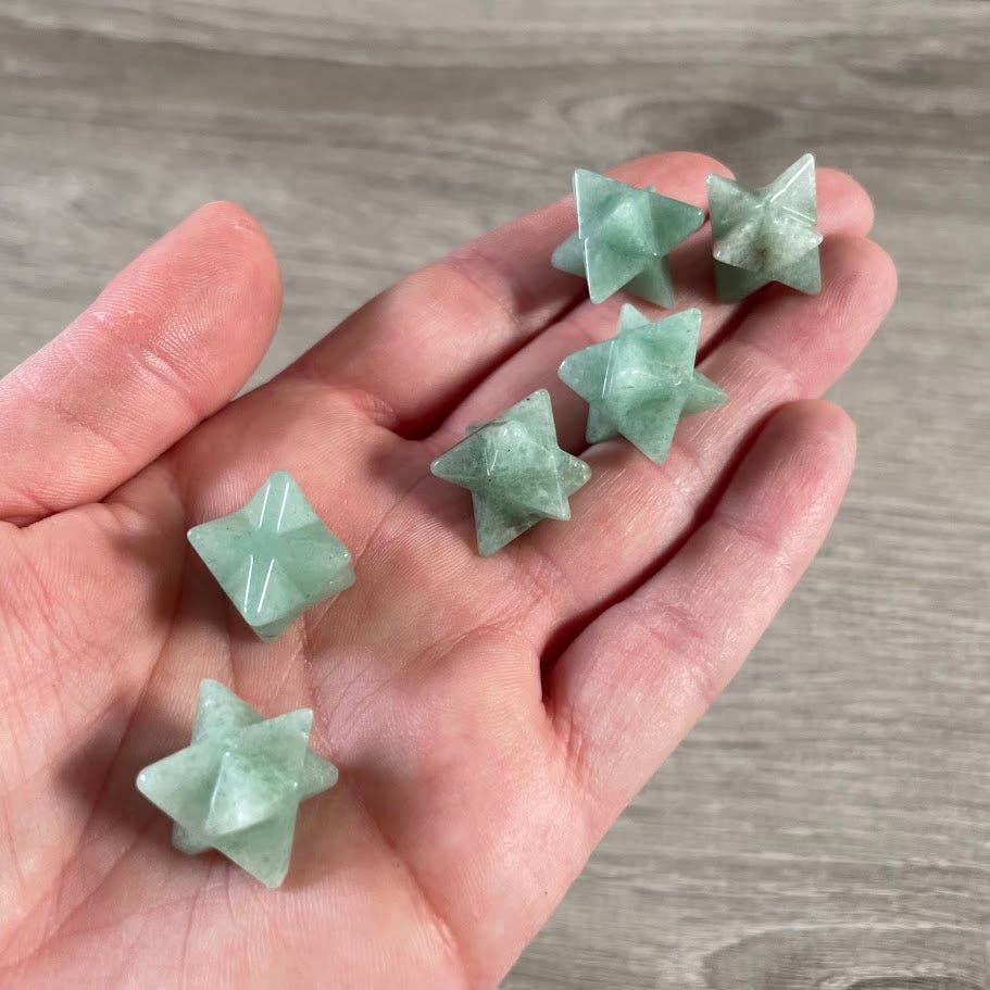 Gemstone Merkaba Star Sacred Geometry Crystal – 1/2 Inch: Obsidian