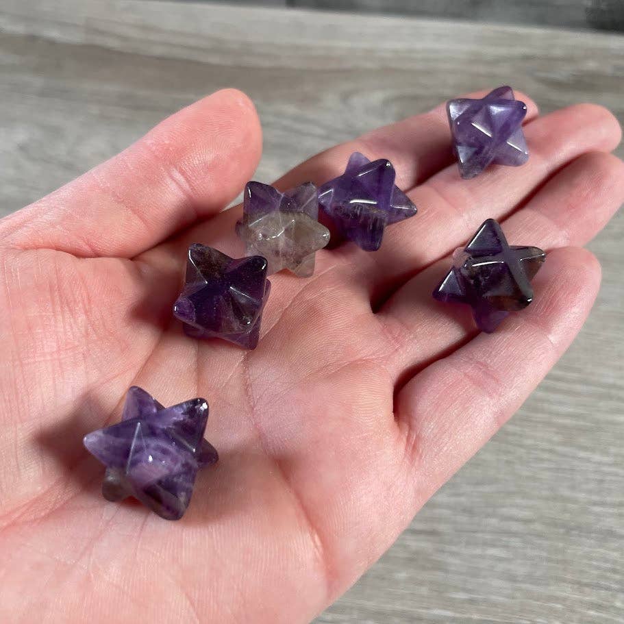 Gemstone Merkaba Star Sacred Geometry Crystal – 1/2 Inch: Clear Quartz