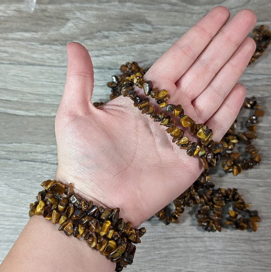 Gemstone Chip Bracelets – Common Crystals in Bulk Wholesale: Tiger Eye
