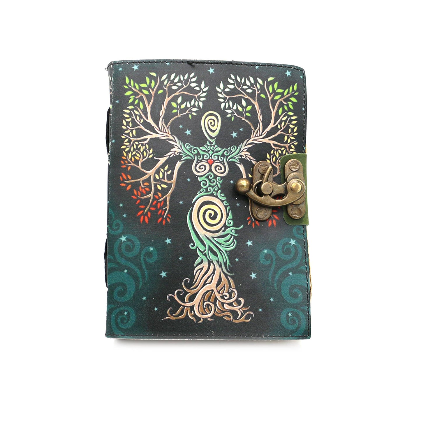 Blank Leather Journal - Embossed Goddess of Life (5 x 7 in.)