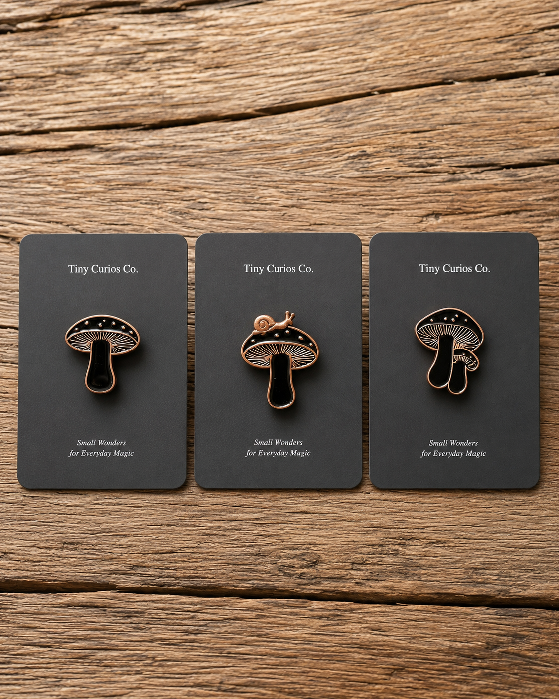 Little Fungi — Copper Cap Mushroom Assorted Pins 1Dz