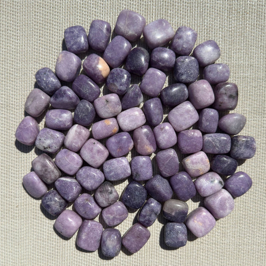 Wholesale Lot – 2 lbs Natural Lepidolite Tumble Crystals